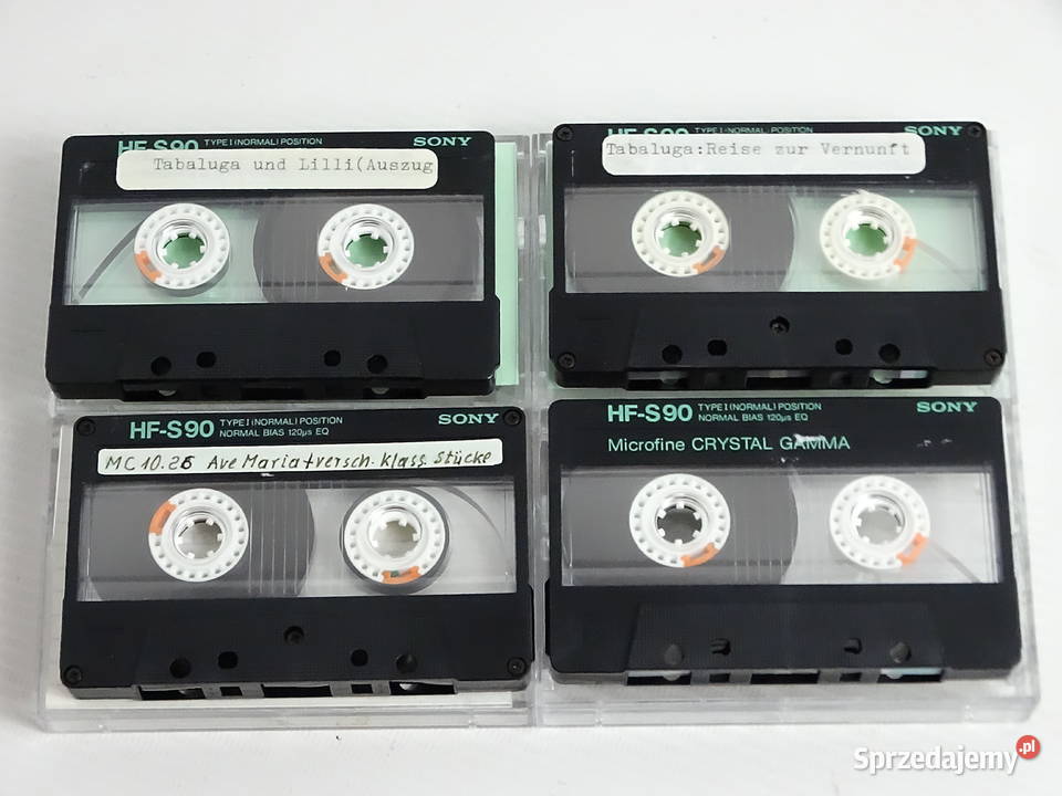 Kaset Magnetofonowe Sony HFS 90 Type I Zestaw 4 lubelskie Biłgoraj sprzedam