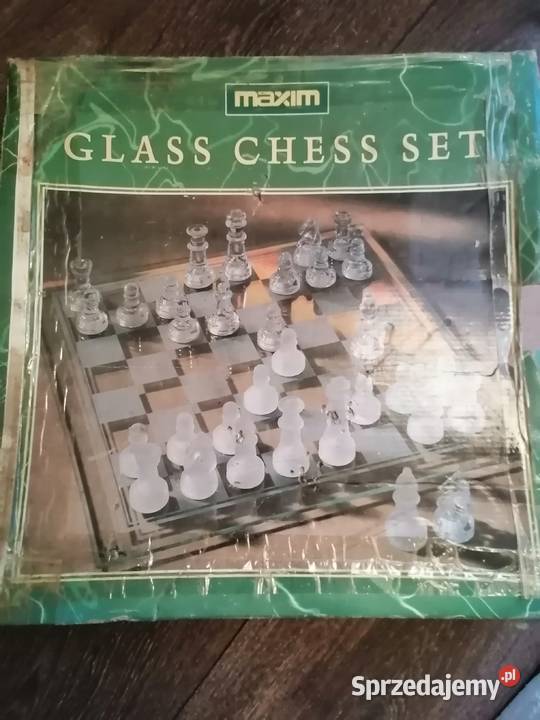 Szachy szklane maxim Glass chess set Wrocław sprzedam