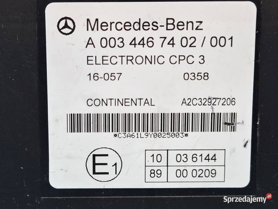 Sterownik Komputer CPC 3 Mercedes MP4