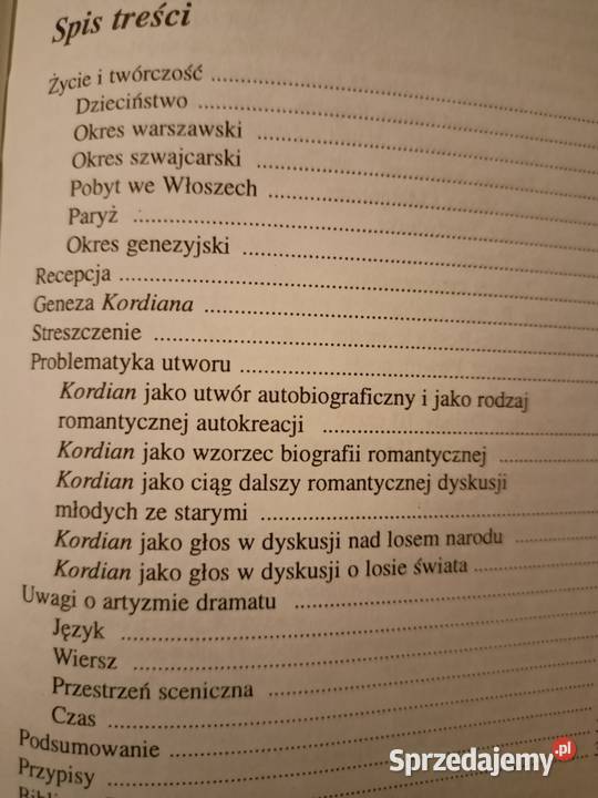 Kordian Słowackiego analiza lektury szkolne Rok wydania 2007 Warszawa sprzedam