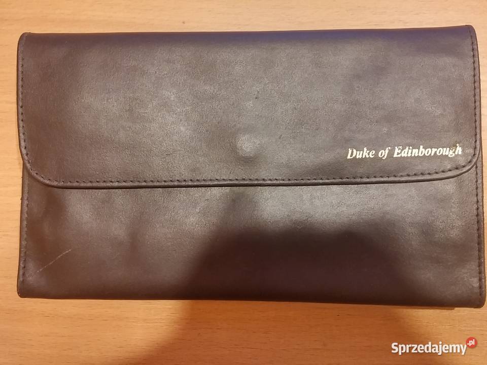 Saszetka skórzana ciemno brązowa 22x14 22cm Łódź