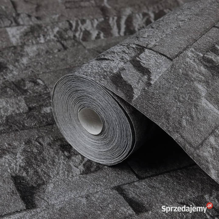 Tapeta 3D z wzorem kamieni czarna 10x053 m mazowieckie sprzedam