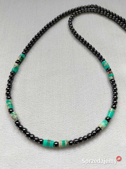 Koraliki męskie hematyt z jaspisami Elbląg