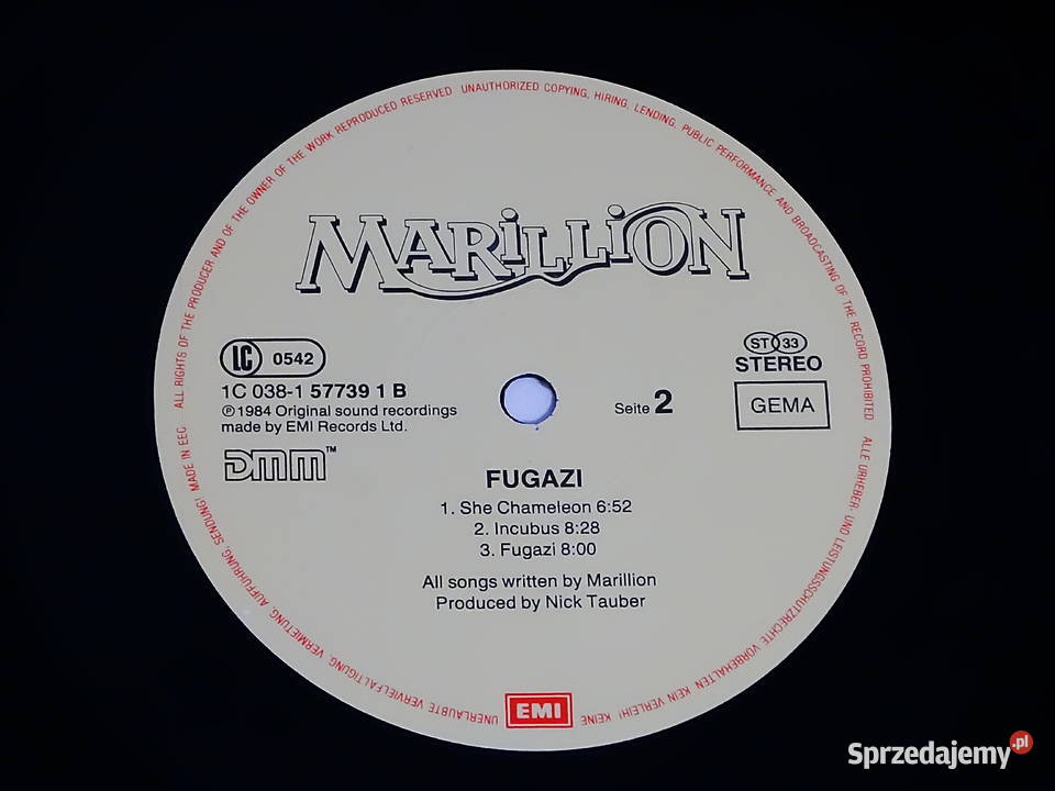 Marillion Fugazi LP 1984 Biłgoraj