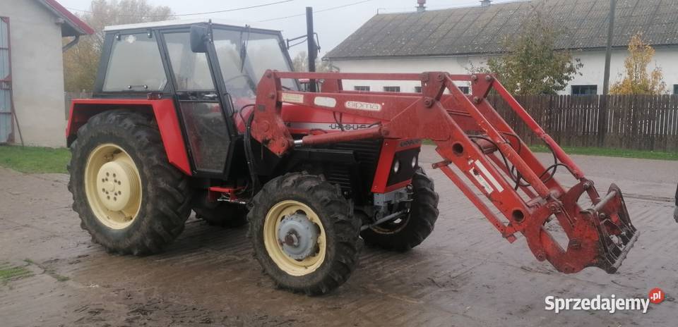 Ursus 1014 z ladowaczem czołowym sipma Nowa Pasłęka