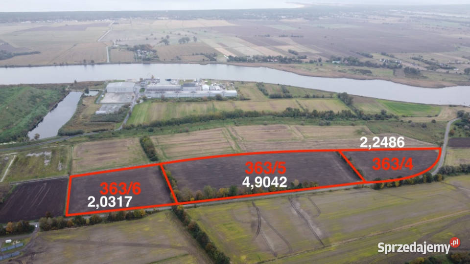 GdańskWiślinka 919 ha S7 Działki Przemysłowe UP 110zł/m2