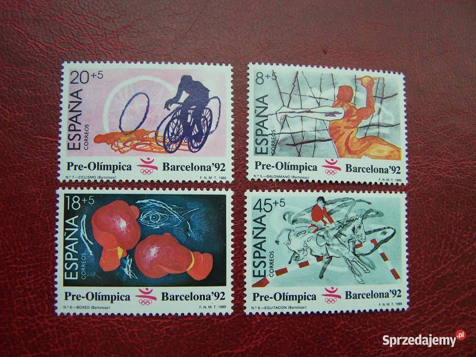 Hiszpania 1989 MNH Mi 287578 Sport Olimpiada Tychy