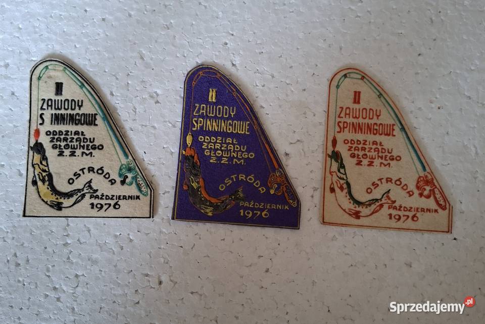 naszywki Zawody Spiningowe Ostróda 1976 Pozostałe Warszawa