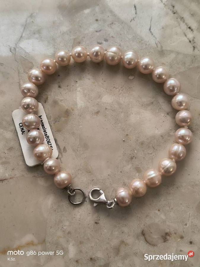 Bransoletka Nowa perły słodkowodne dł1750srebro