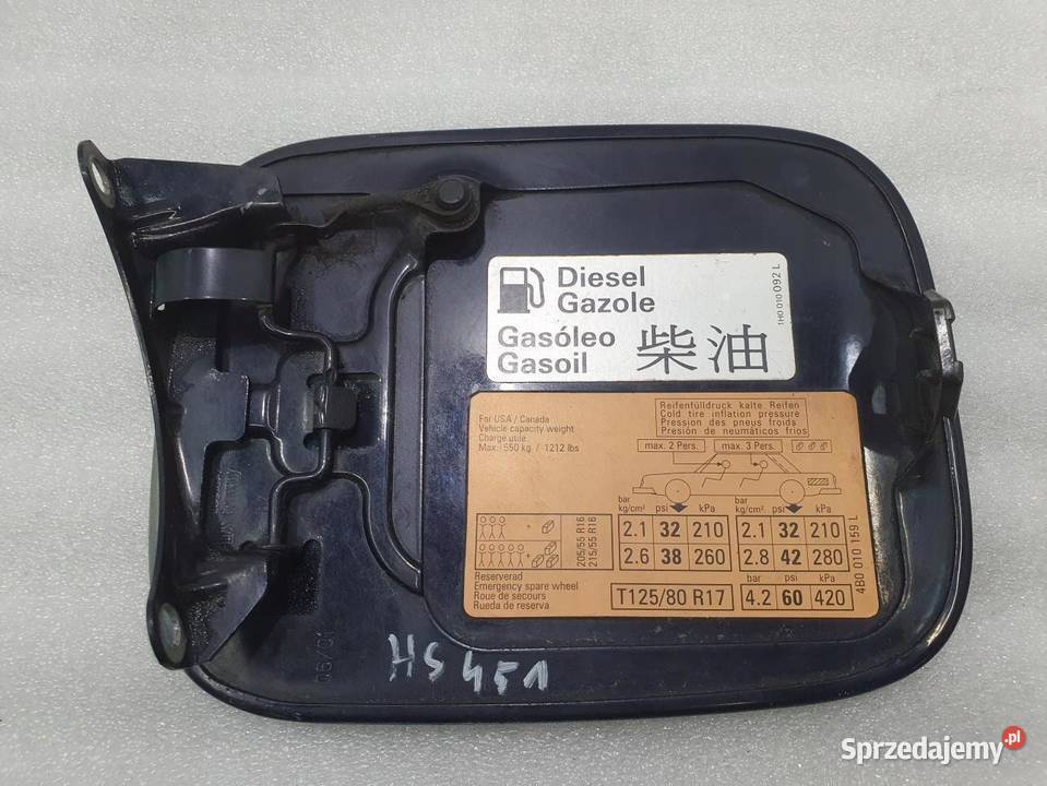 KLAPKA WLEWU AUDI A6 C5 4B0809905A