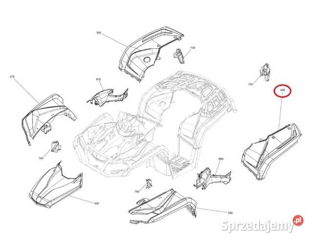 Lewy tylny błotnik Intense Red CanAm Outlander Błotniki motocyklowe Nowy Sącz sprzedam