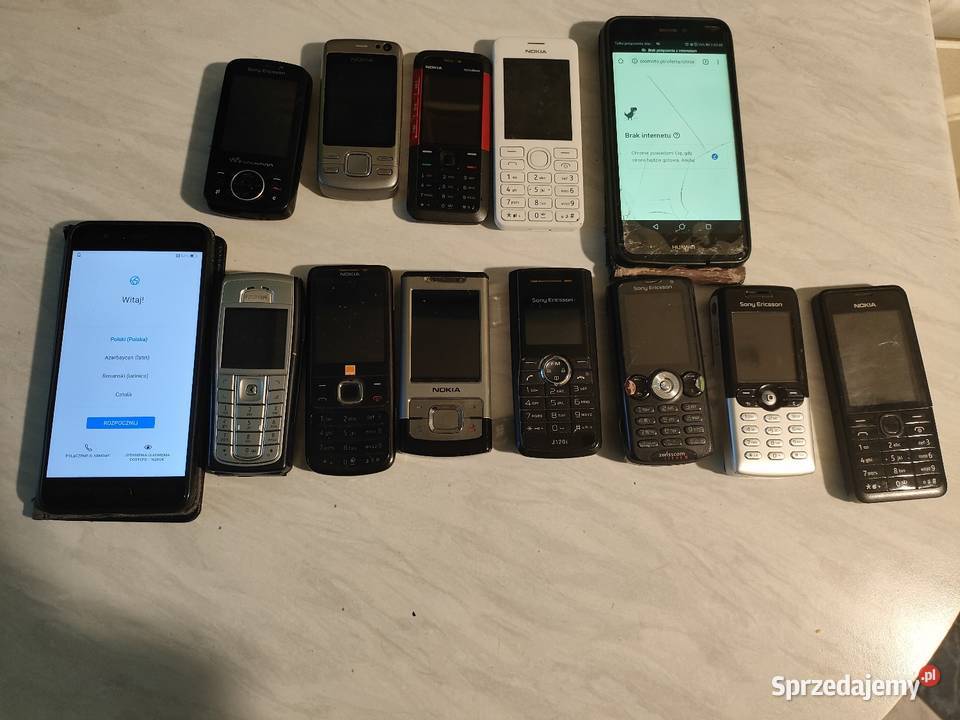 Telefony używane 13 sztuk do negocjacji sprzedam