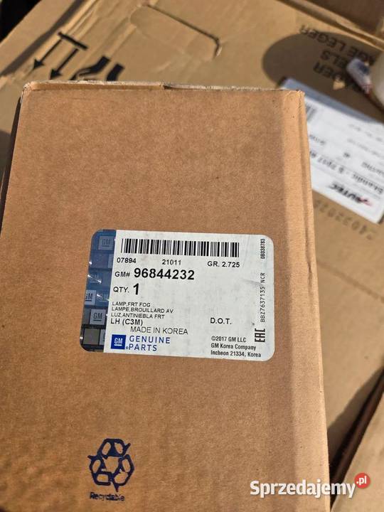 Halogen lewy CHEVROLET SPARK III M300 96844232