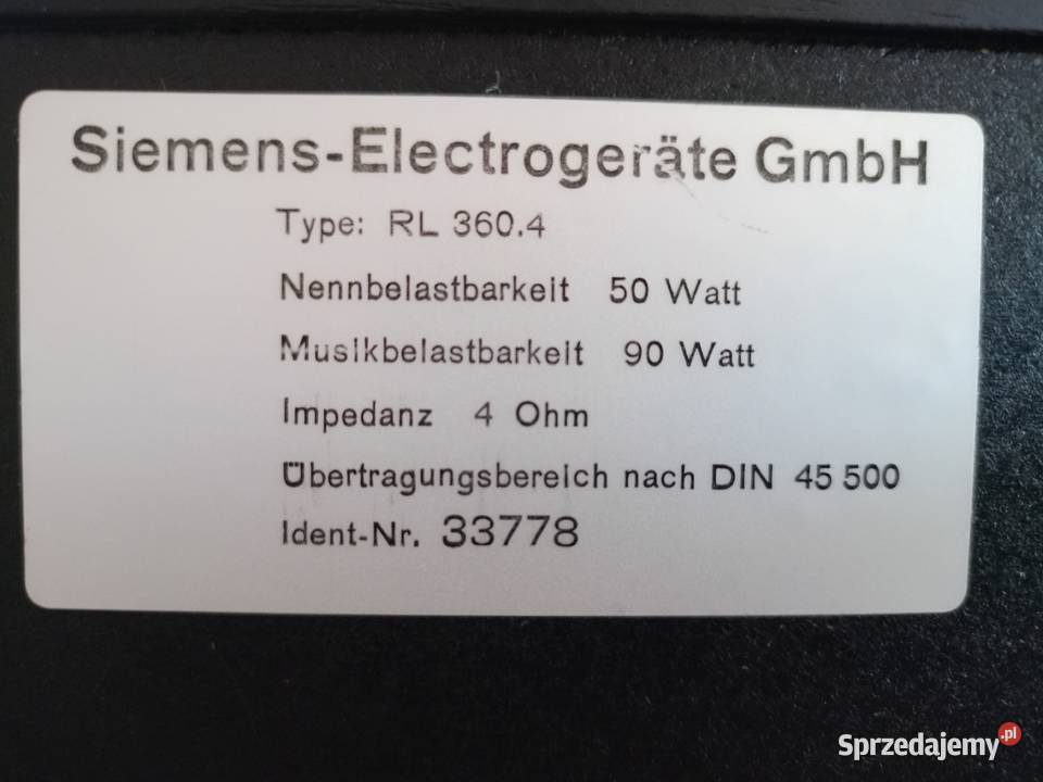 Kolumny Siemens Vintage 4 Ohmy