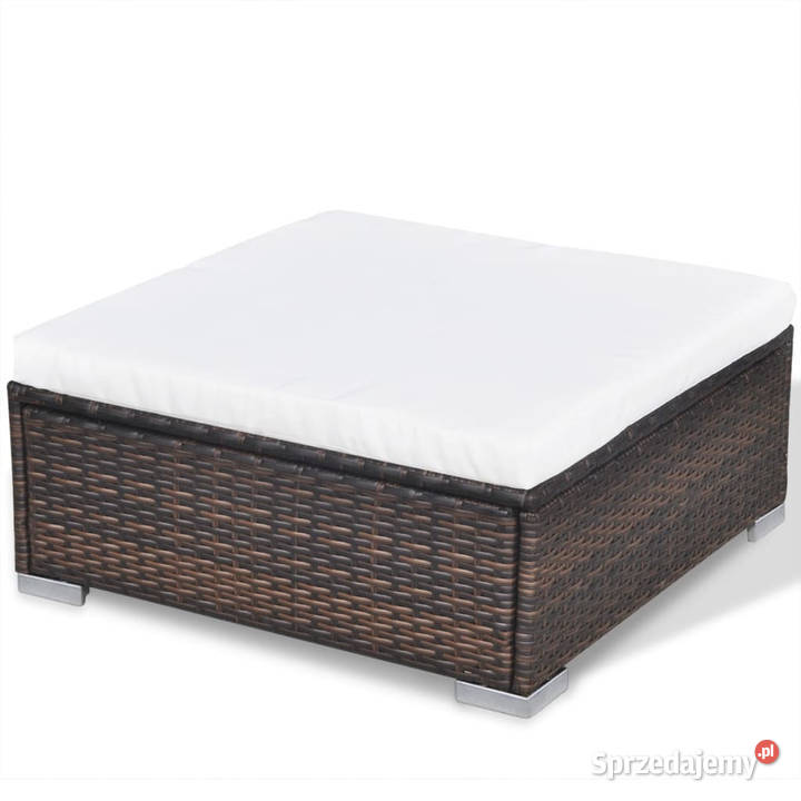 10cz zestaw mebli do ogrodu poduszki rattan PE