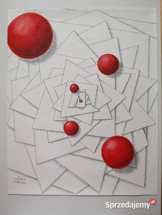 Obraz rysunek geometryczna abstrakcja sprzedam