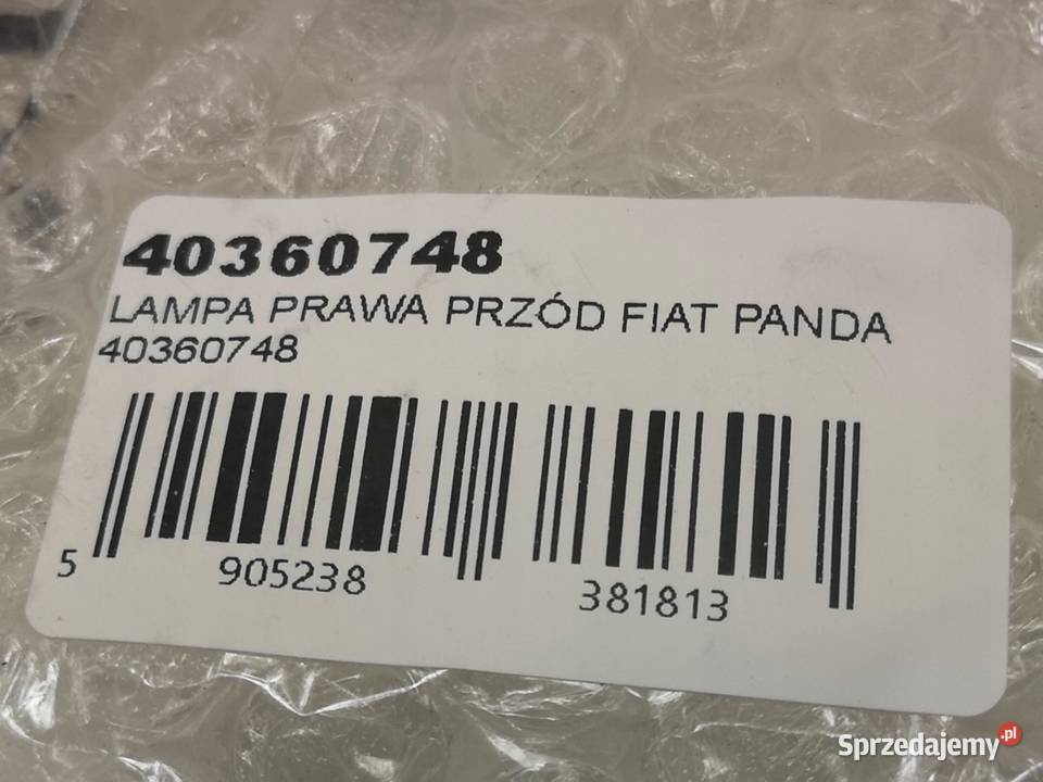 LAMPA PRAWY PRZÓD FIAT PANDA I 19802003 NOWA sprzedam