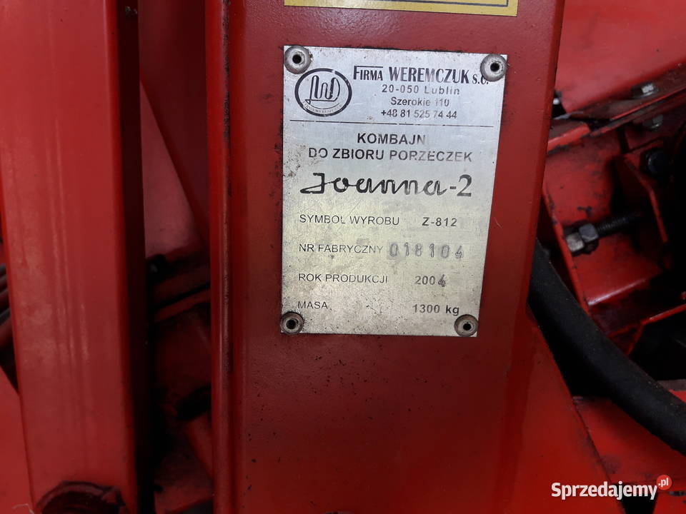 Kombajn do porzeczek Weremczuk Joanna 2 Bychawa