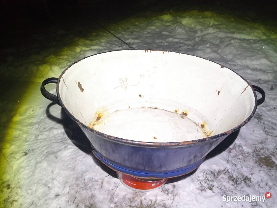 Wanienka emaliowana PRL niebieska kujawsko-pomorskie Chełmno sprzedam