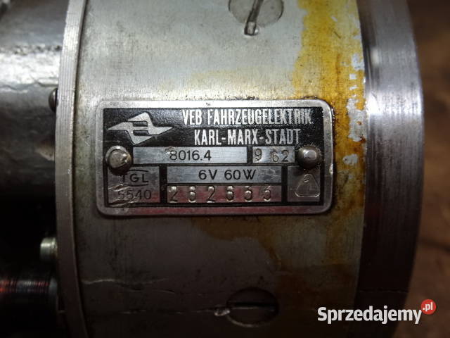 prądnica MZ ES TS ETS 6v 60w awo simson org DDR Żary