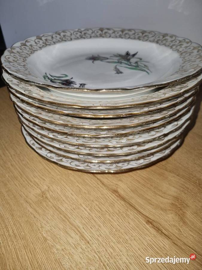 Talerze 0biadowe Głębokie 9 sztuk Porcelana Wola Podłężna