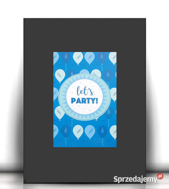 party plakat A4 maly plakat do domu napisy sprzedam