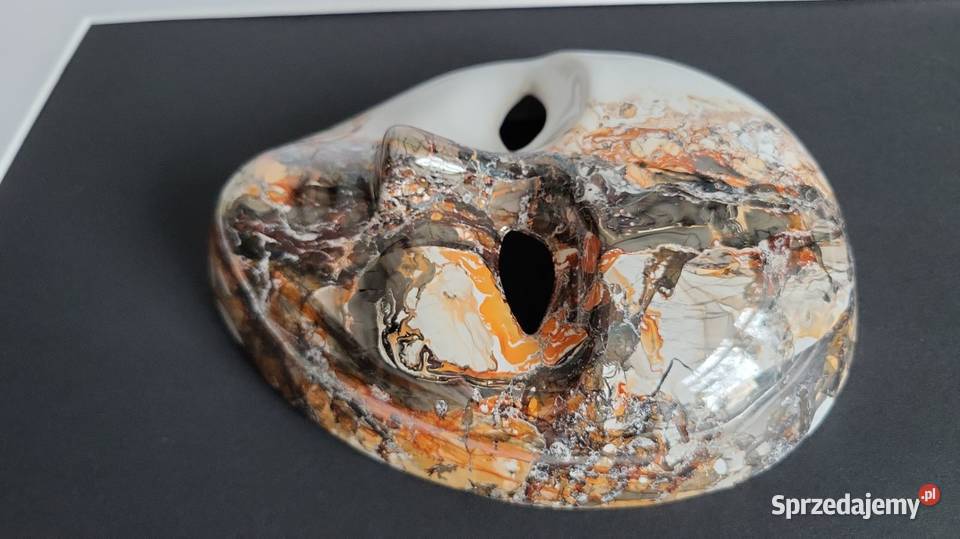 Maska Obraz maska ceramiczna malowana ręcznie Sierakowice