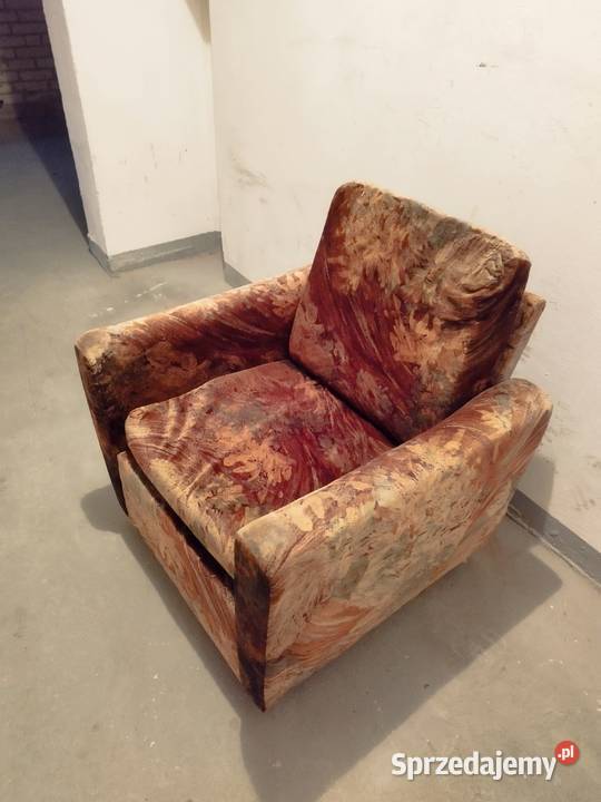 Wygodny fotel PRL na kółkach mazowieckie Warszawa