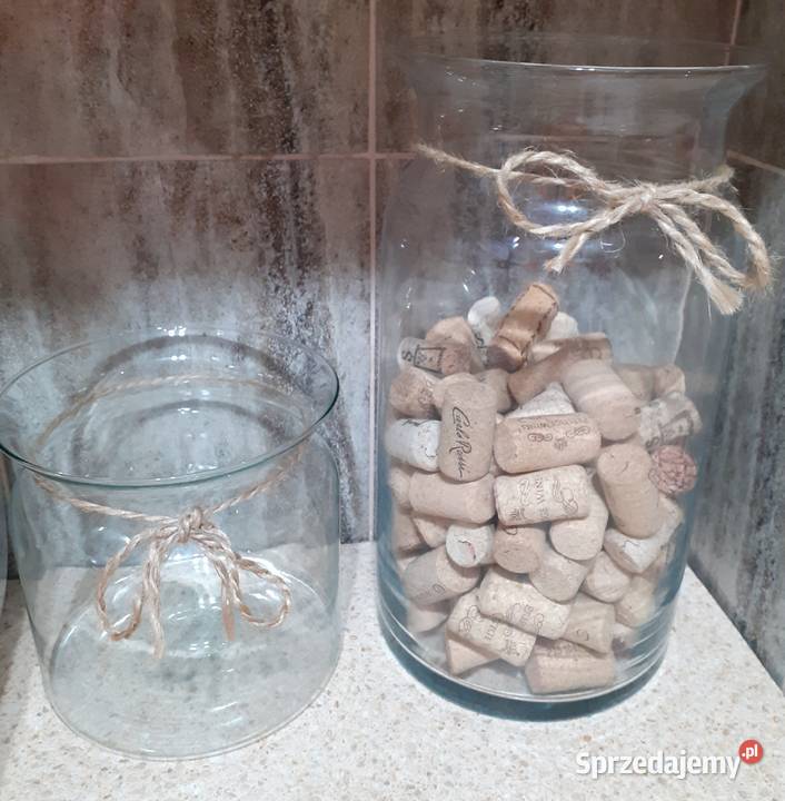 Szklany wazon pojemnik ozdobny Tczew