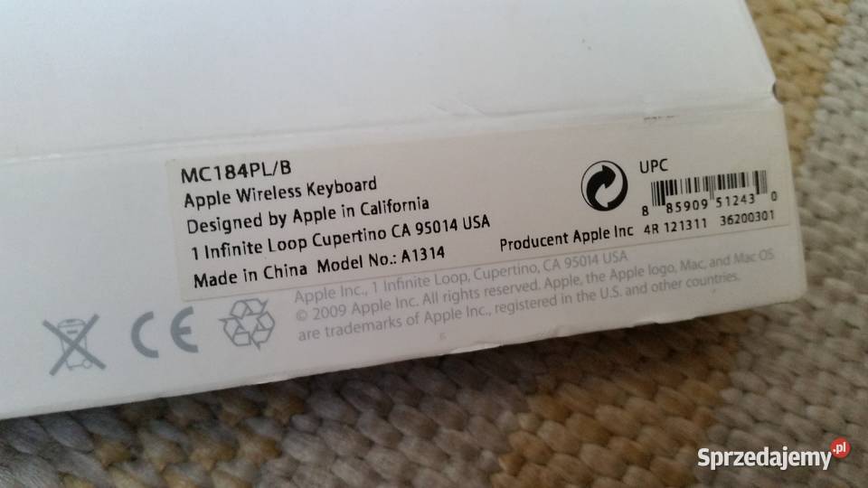 Klawiatura APPLE Wireless Keyboard A1314 lubelskie