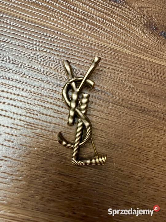 Broszka YSL stare złoto metaliczna Warszawa sprzedam