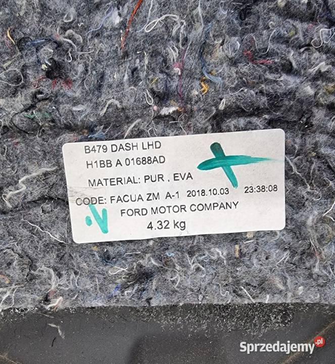 Ford Fiesta mk8 wygłuszenie ściany grodziowej sprzedam