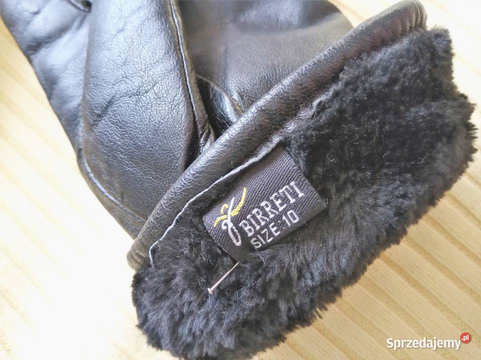 Rękawiczkin męskie skurzane na futerku