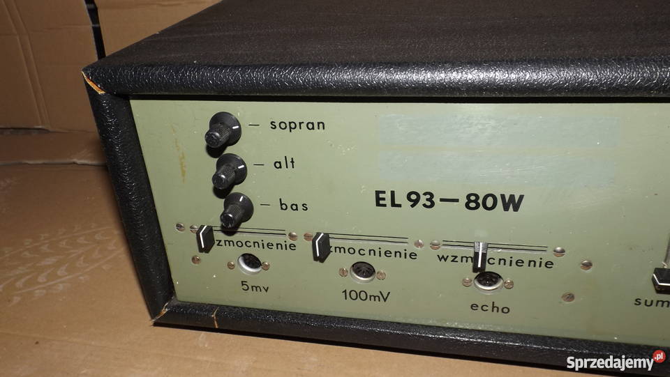 Polski wzmacniacz EL9380W Sprawny Grodziczno