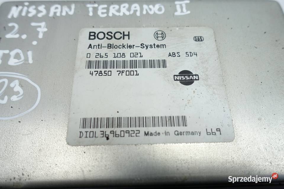 Nissan Terrano II STEROWNIK ABS moduł 0265108021 Motoryzacja