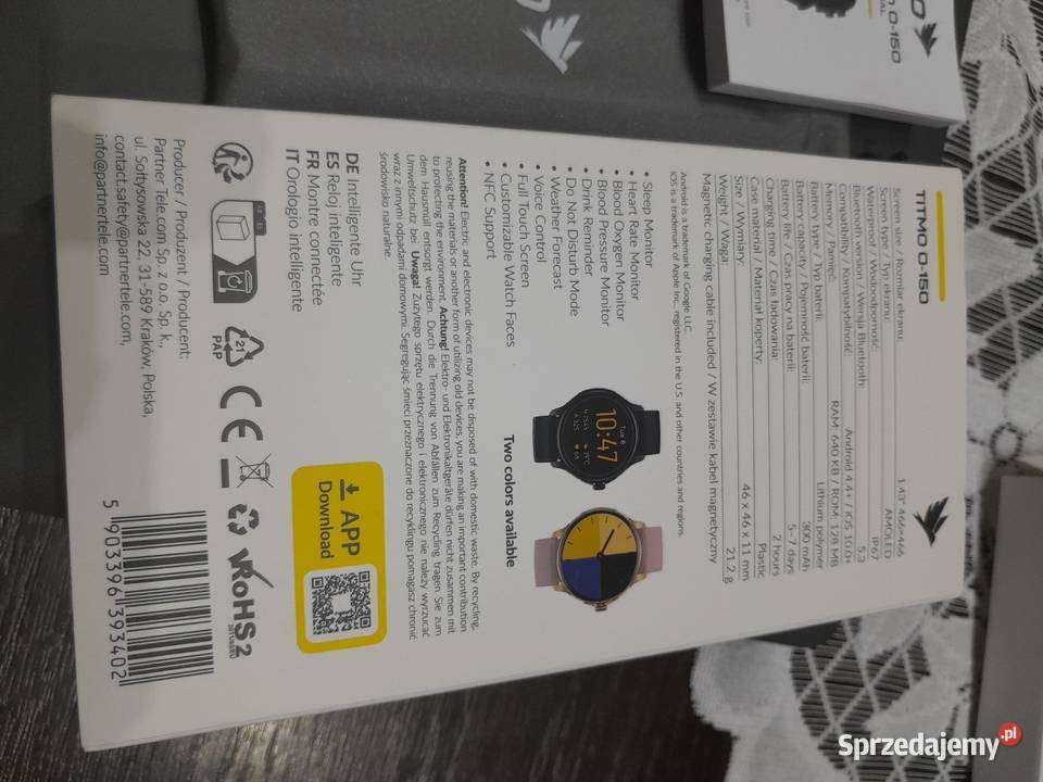 Smartwatch Titmo O150 Różowy
