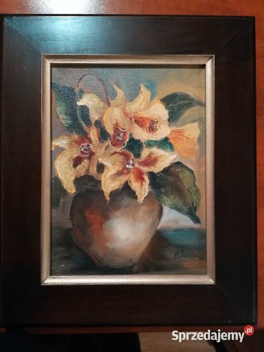 Obraz olejny piękne irysy 1824 Warszawa