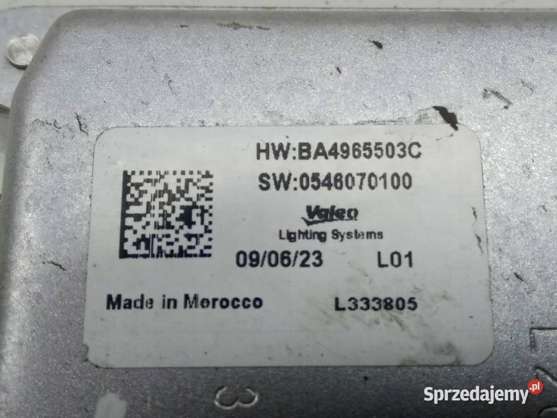 MODUŁ OŚWIETLENIA BA4965503C 0546070100 Citroen