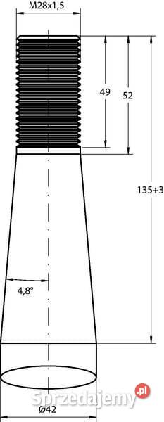 Ząb ładowacza prosty profil podwójne T 42x1400