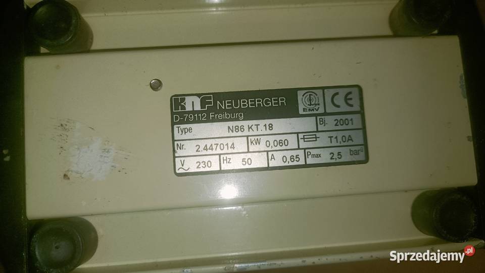 MAŁA POMPA PRÓŻNIOWA N86KN18 KNF NEUBERGER Poznań