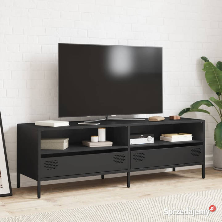 Szafka RTV czarna 135x39x435 stal walcowana na mazowieckie Warszawa