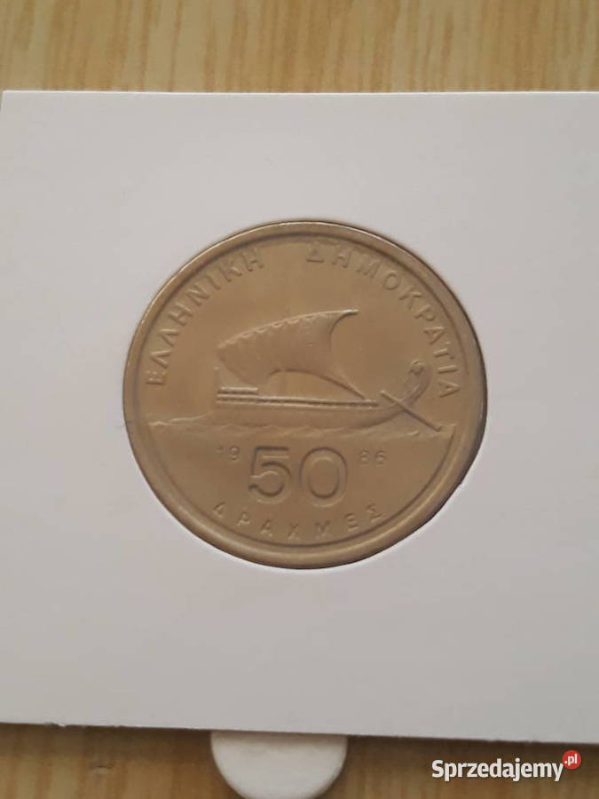 50 Drachm Grecja 1986 i 1990 r wielkopolskie Konin sprzedam