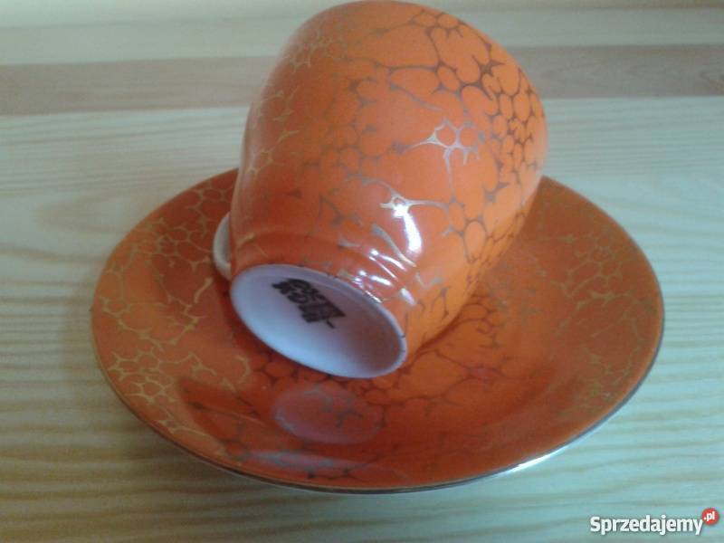 Filiżanki w kolorze orange Włocławek Kłodzko sprzedam