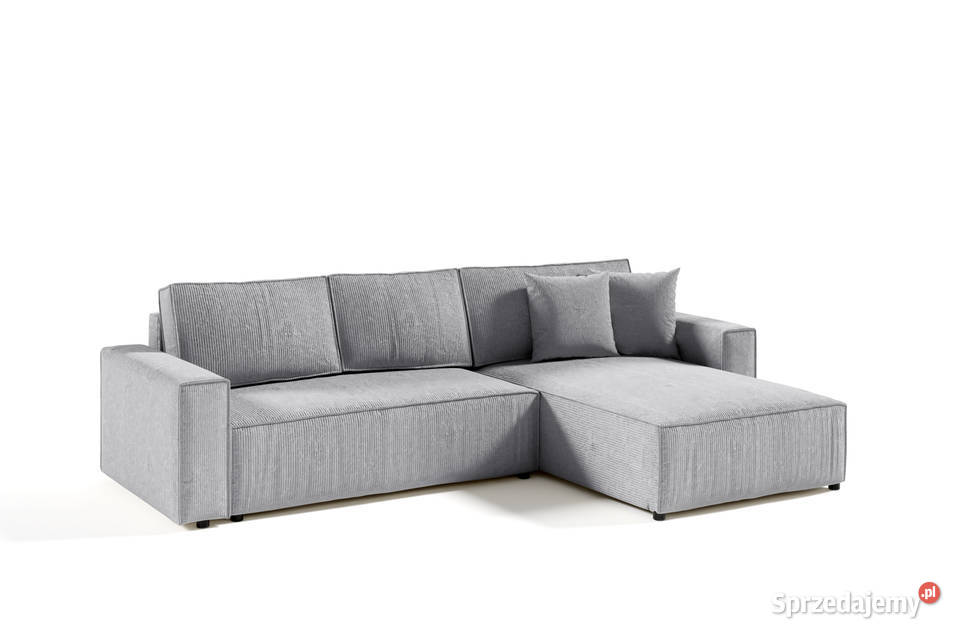 Narożnik sztruksowy ROCCA L z funkcją spania pomorskie Gdańsk sprzedam