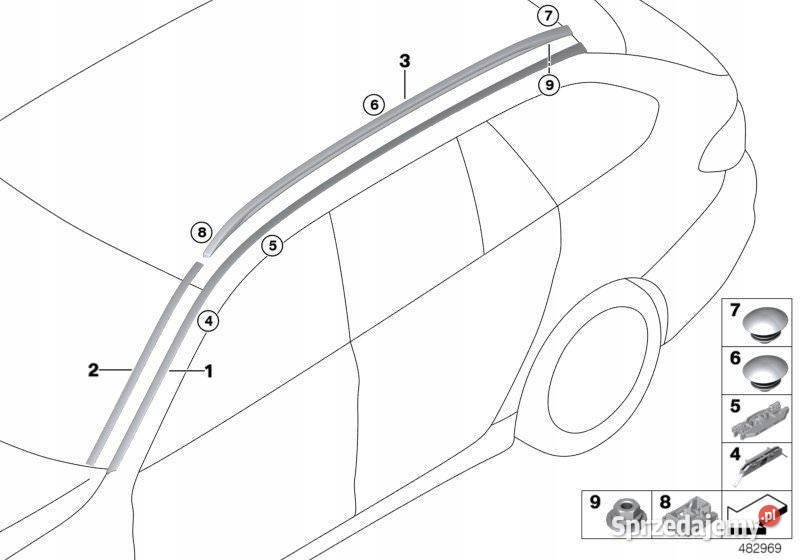 BMW 5 G31 RELING DACHOWY LEWY 7391709 osobowe Pleszew