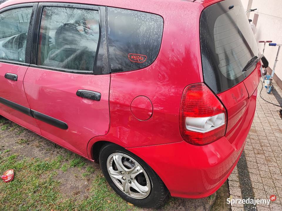 Honda Jazz 14 czerwona na części wielkopolskie Sośnie