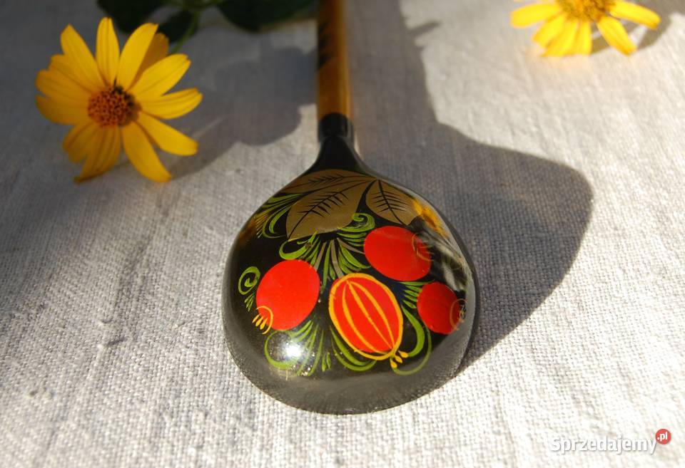Chochłoma ręcznie malowana rosyjska łyżka Lublin