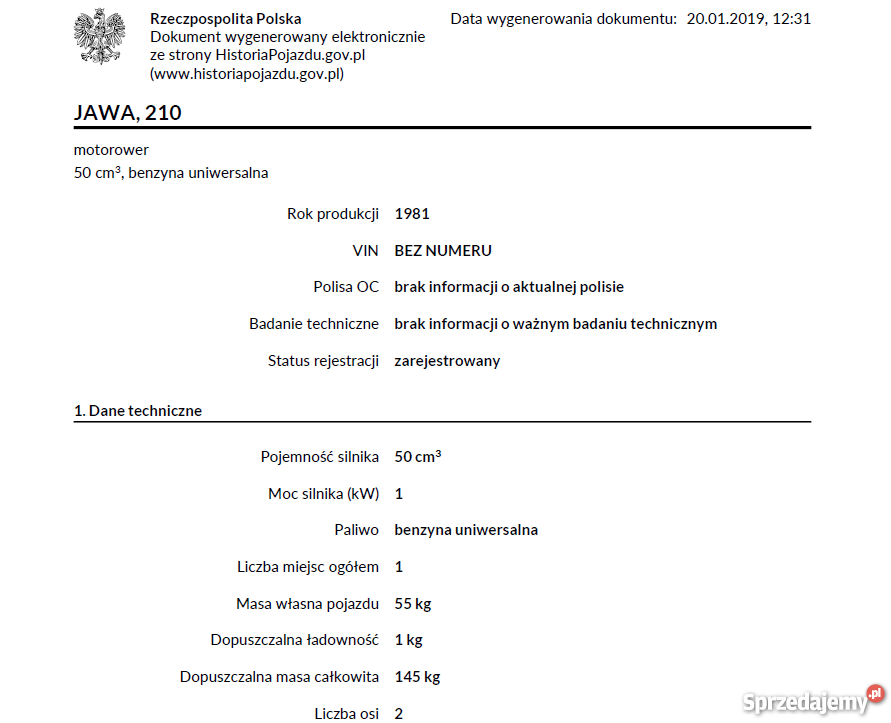 Jawa model 210 Babetta wielkopolskie Gniezno sprzedam