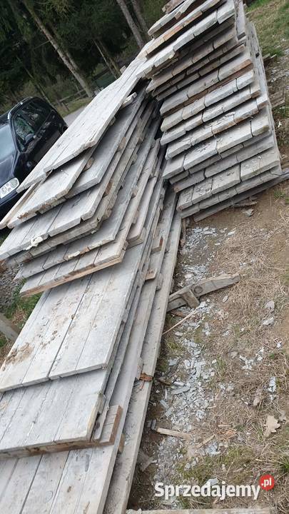 deski drewniane budowlane szalunki stemple Grybów