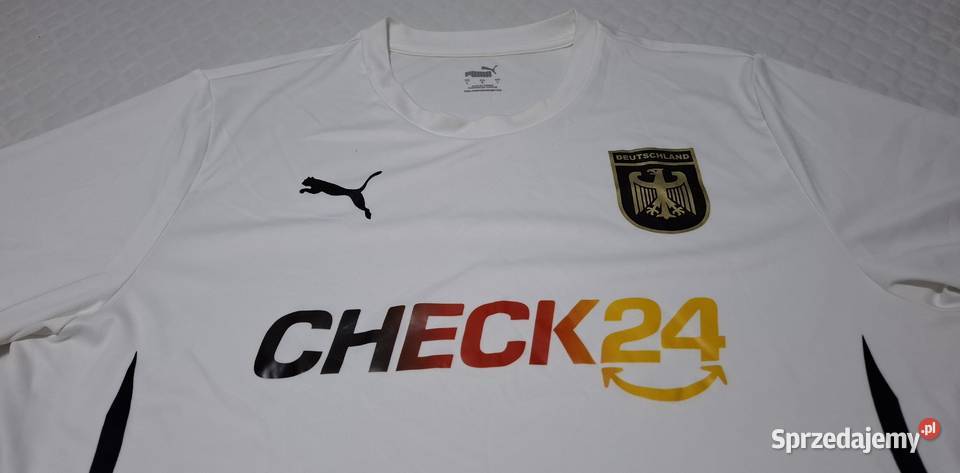Koszulka męska sportowa Tshirt biała L Niemcy Czeladź